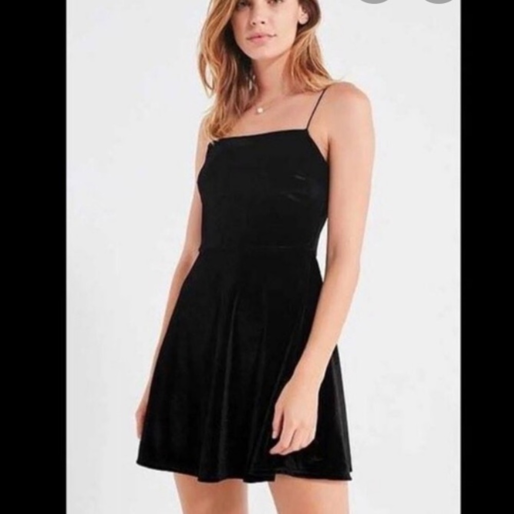 Urban Outfitters Black Velvet Dress